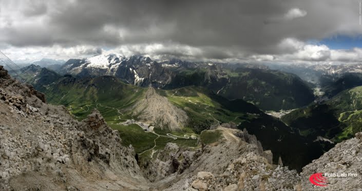 Vista Panoramica Pordoi Fotografia naturalistica panoramica