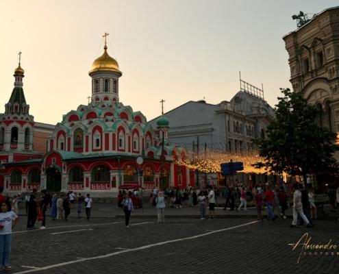 Cattedrale Kazan Mosca Piazza Rossa tramonto via Nikolskaja